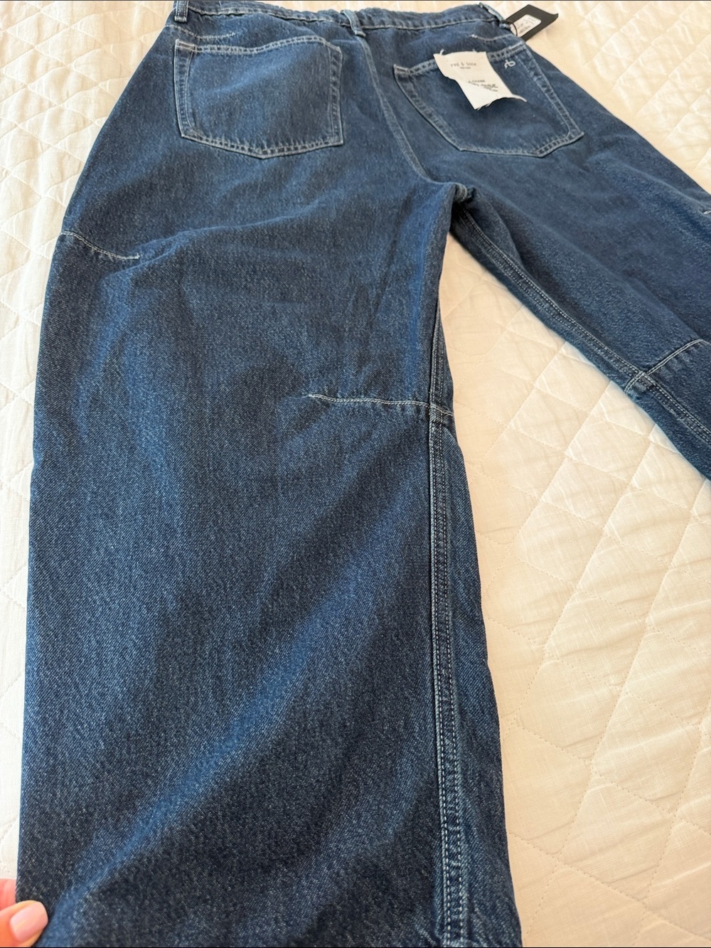 rag & bone Women's Grafton Chase High Rise Barrel Jean - Picture 9 of 9
